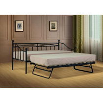 Black daybed with pop deals up trundle